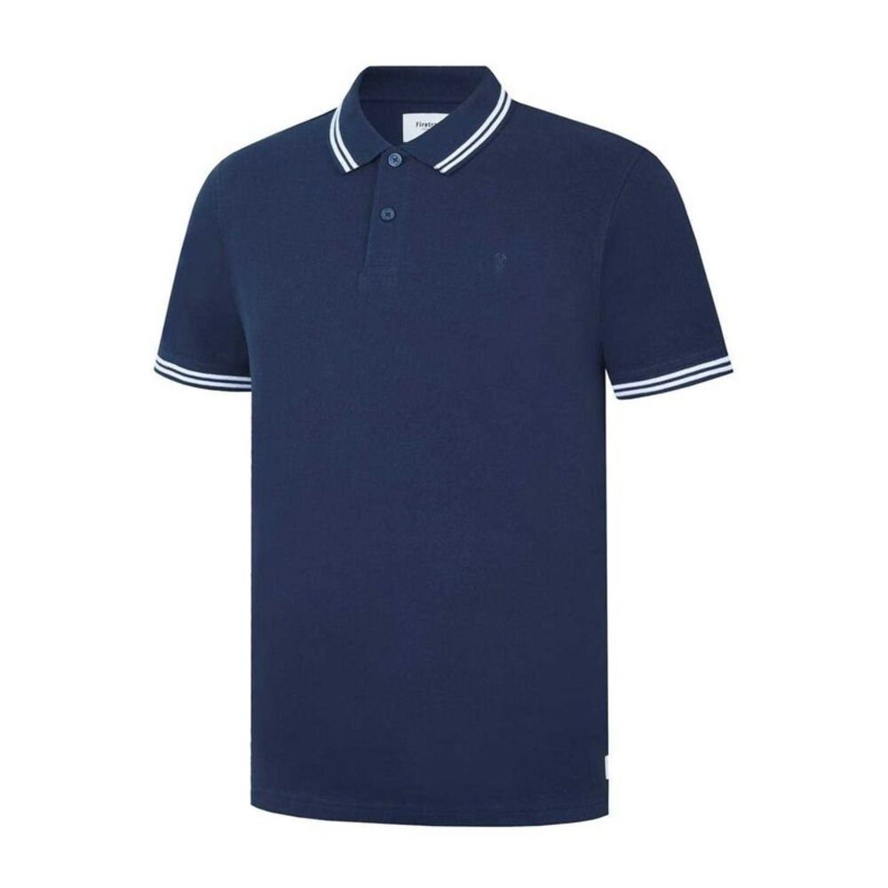Firetrap Mens Lazer Logo Cotton Polo Shirt / Navy